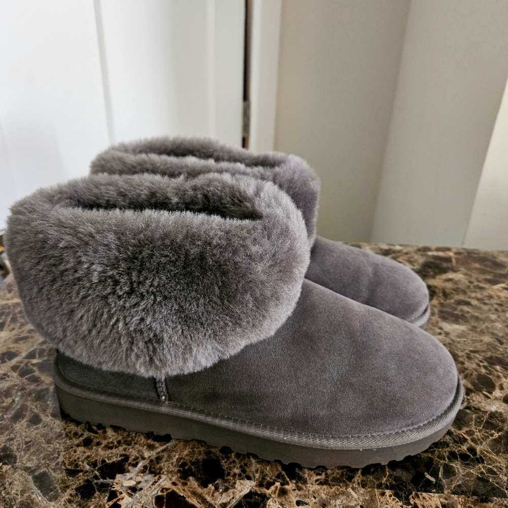 UGG Classic Mini Fluff Ankle Boot